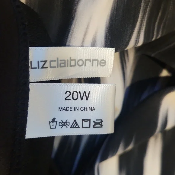 Liz Claiborne SZ 20 2 Piece Black/White Swimsuit - Picture 9 of 9